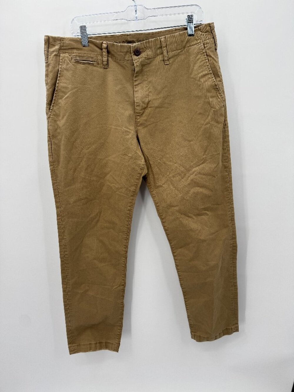 American Eagle Original Straight Chino Pants Mens 36x32 Khaki Tan Stretch Flex